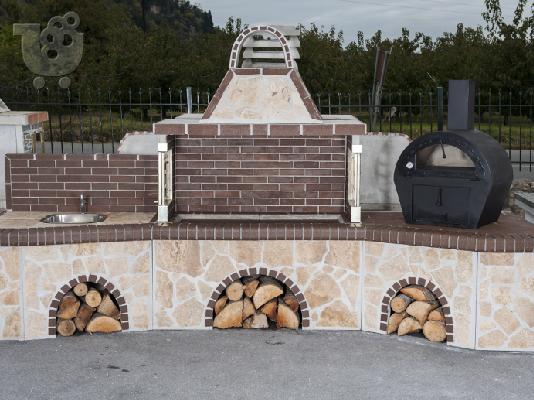 Ψησταριές κήπου - Barbecue garden set - Gartengrill set - BBQ Set με πάγκο – νεροχύτη, ψησ...